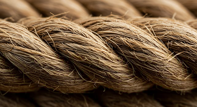 Closeup of Natural Fiber Rope Texture. photo