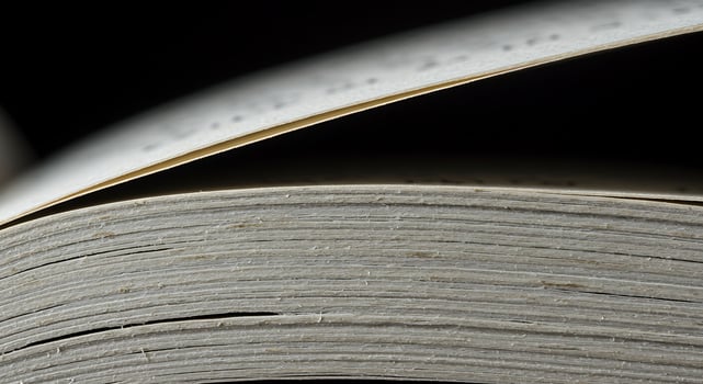 Open Book Pages with Dark Background. photo