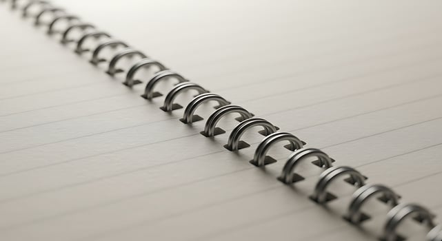 Spiral Bound Notebook CloseUp Detail. photo