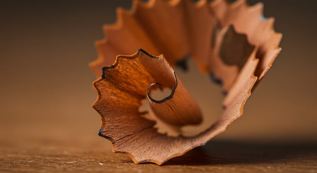 Closeup of a Pencil Shaving Curl. photo