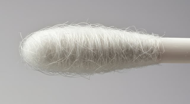 Closeup of a White Cotton Swab. photo