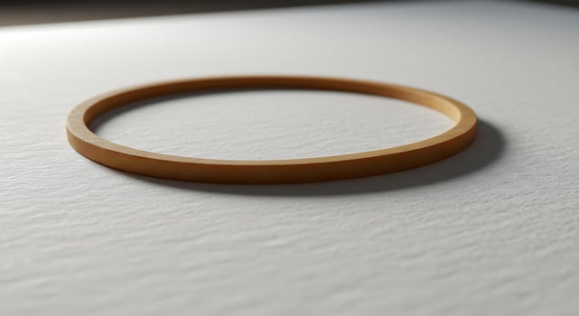 Wooden Ring on White Textured Surface photo