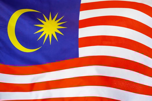 Flag of Malaysia. Flag of Malaysia waving in the wind photo