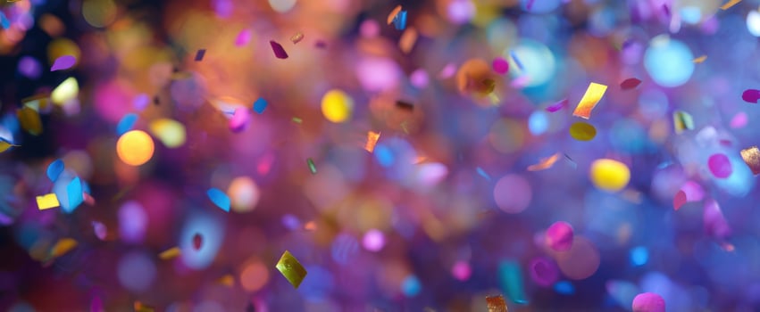 The Colorful Confetti Showering Joyful Celebrations in Vibrant Background photo