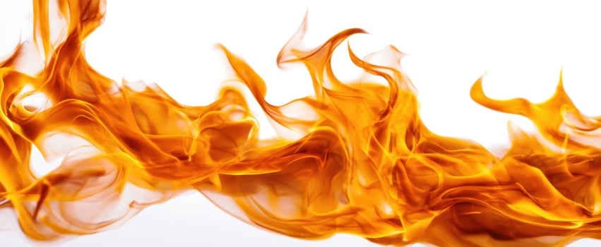 The Captivating Dance of Flames on a White Background photo