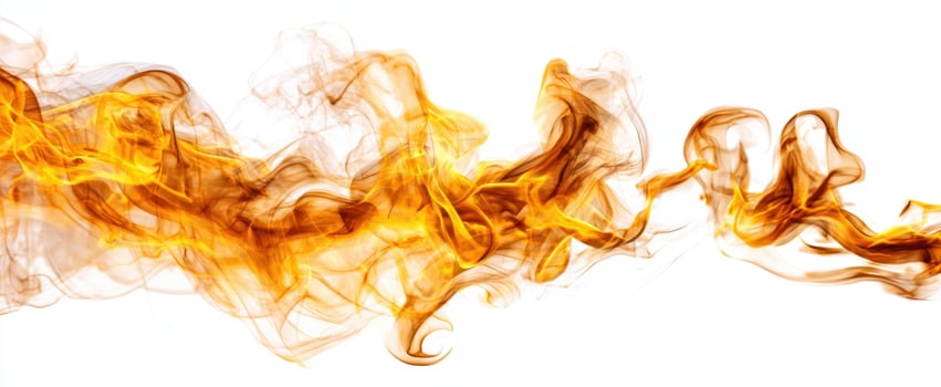 The Flowing Waves of Dynamic Orange Flames and Smoke in Motion photo