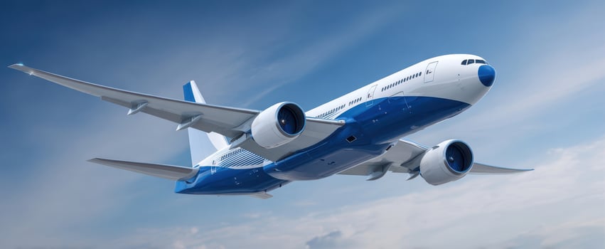 The modern airplane soaring through a vibrant sky at high altitude photo