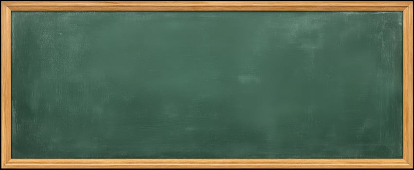 The classic green chalkboard ready for educational insights and creativity. photo