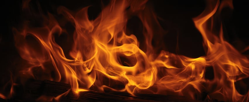 The mesmerizing dance of flames creating a warm, inviting atmosphere. photo