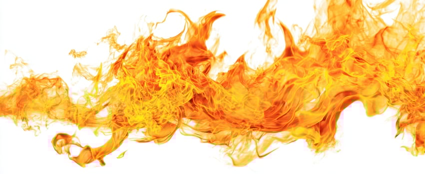 The mesmerizing dance of fiery flames against a clean backdrop photo