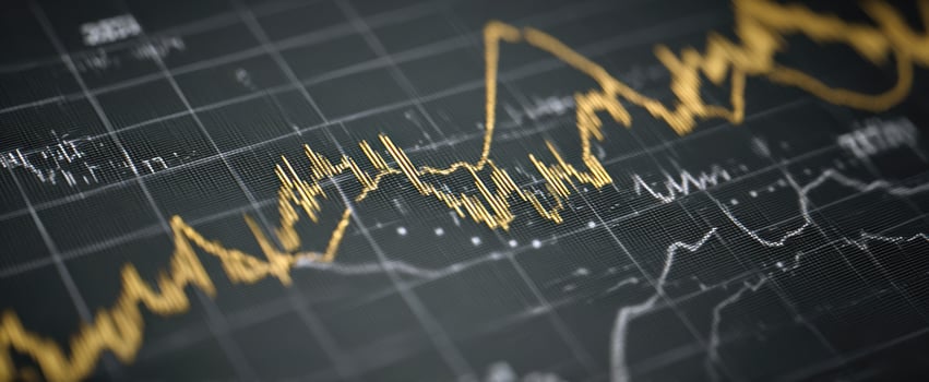 The financial market graph showcasing trends and analysis in digital investment. photo