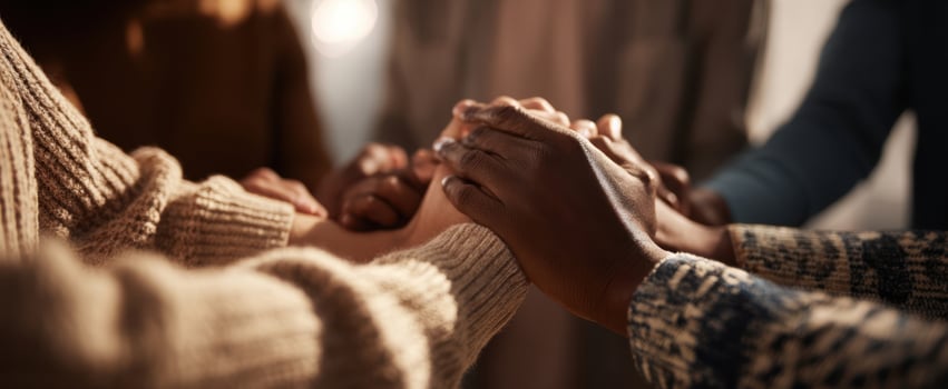 The Hands Coming Together in Unity and Supportful Connection photo