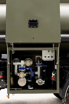 What's Inside a Military Diesel Tanker, Close-Up Photo