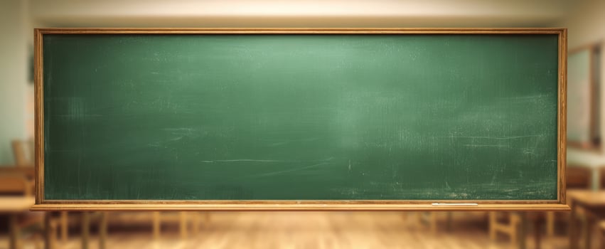 The Vintage Chalkboard in a Classic Classroom Setting photo