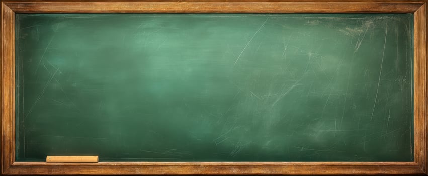 The vintage chalkboard ready for educational lessons and creative expression. photo