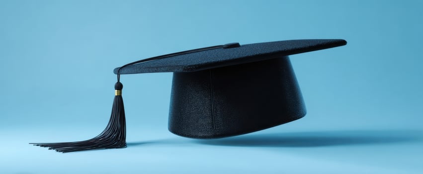 The graduation cap symbolizing academic achievement and future opportunities photo