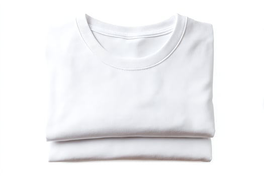 Folded white t-shirt on a plain background. photo