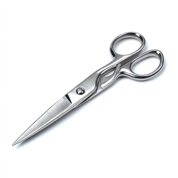 High-quality stainless steel scissors for crafting. photo