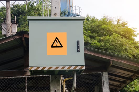 Electrical Control Box on Utility Pole photo