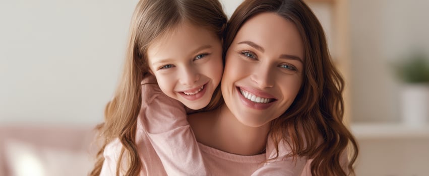 The Joyful Bond Between a Mother and Her Daughter in a Heartwarming Moment photo