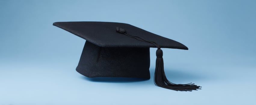 The graduation cap symbolizing achievement and future opportunities in education. photo