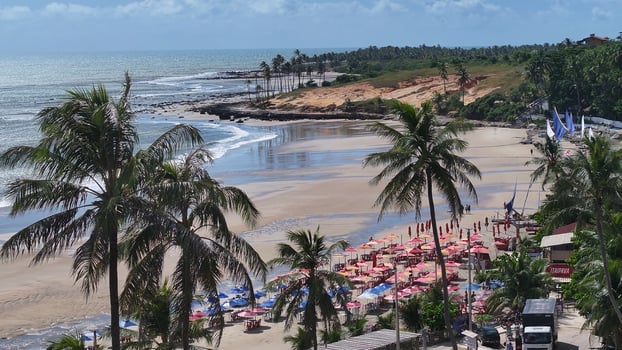 Beauty Lagoinha Village at Paraipaba Ceara in Brazil. Famous Scene. photo