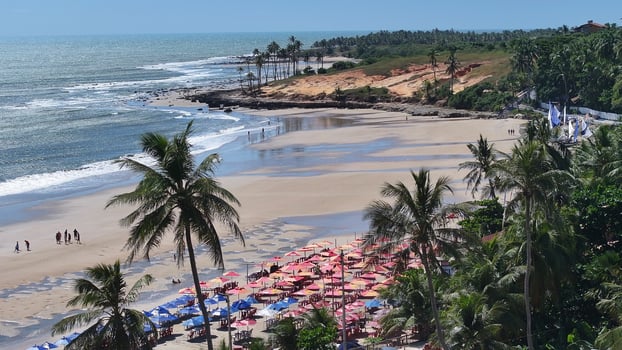 Beauty Lagoinha Beach in Paraipaba Ceara Brazil.. Stunning Cinematic. photo