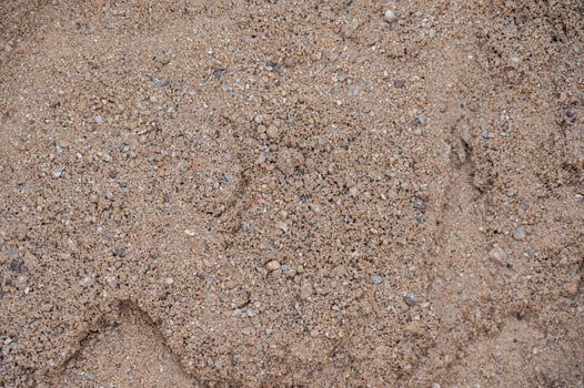Full frame shot of texture and surface of sand. Sand is a mixture of very small pieces of different rocks or minerals. photo
