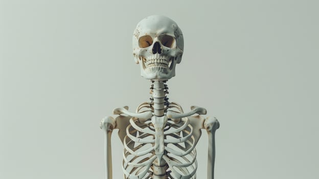 Human skeleton anatomy medical illustration bone structure photo
