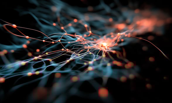 Abstract network connection glowing energy photo