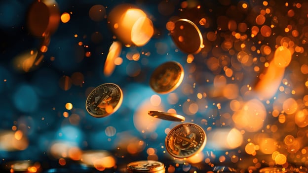Financial prosperity golden coins abundance photo