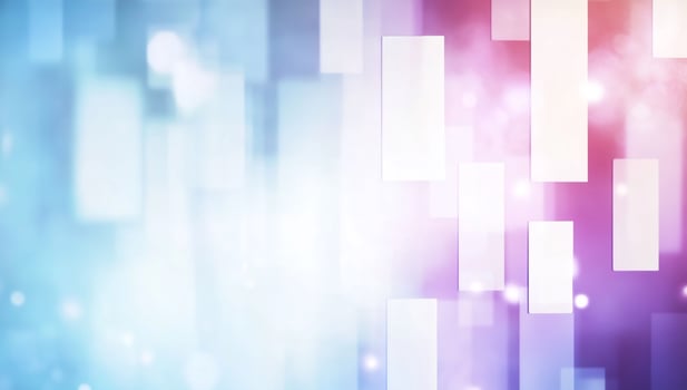 Abstract city lights, blurred background, glowing rectangles, modern design, website banner photo