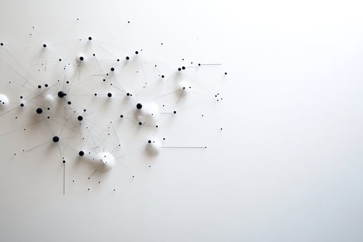 Network connection, abstract design, white background, global communication, website banner photo