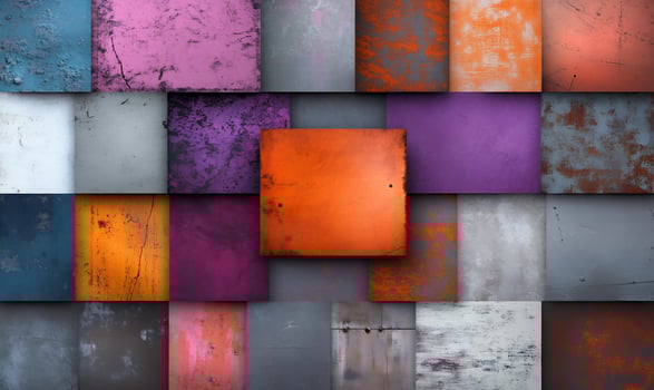 Colorful textured squares background photo