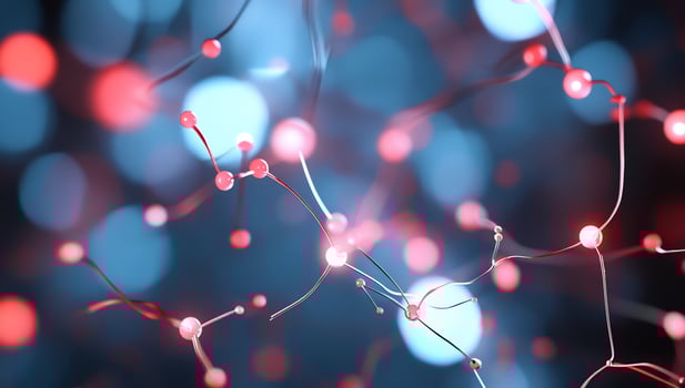 Neural network connection, abstract background, science, technology photo
