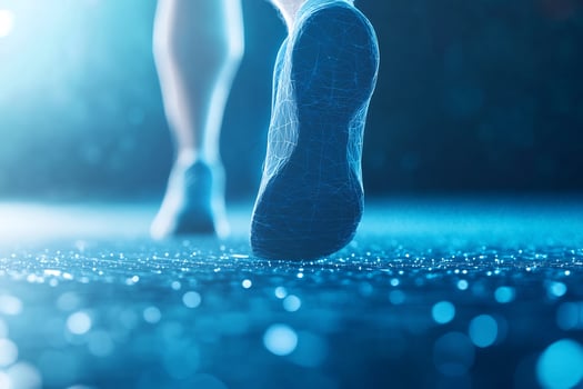 Runners feet, night run, city, bokeh photo