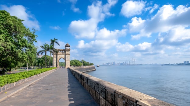 Coastal Gateway Archway, City Skyline View photo