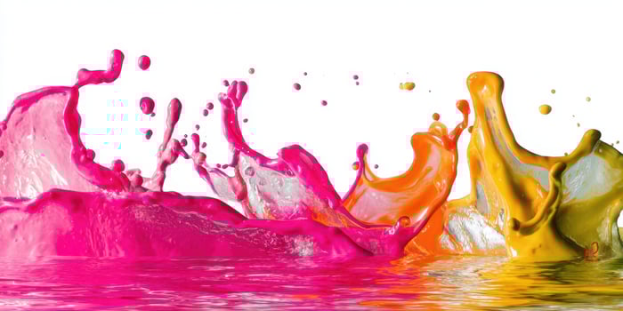 The Colorful Splash of Paint in Vibrant Motion photo