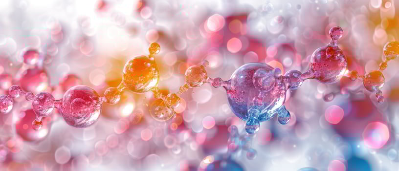 Molecule chain abstract science and medical background illustration photo