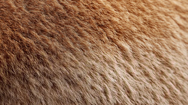 Close-Up Of Brown Animal Fur Texture. Detailed View Of Natural Fur Pattern For Design And Background photo