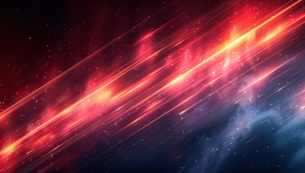 Abstract red light streaks on blue gradient background texture photo