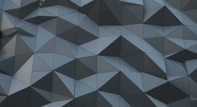 A 3d rendering of a large black polygon wall photo