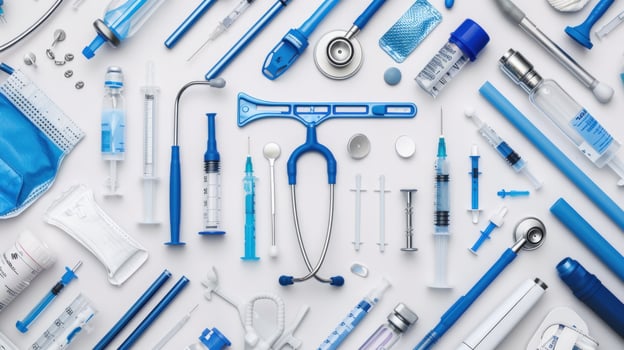 Medical instruments and equipment for healthcare examination and treatment photo