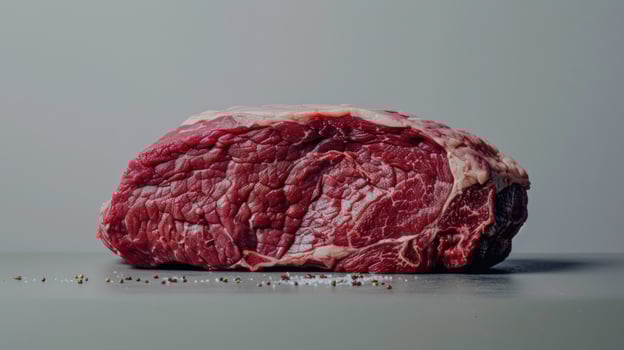 Raw beef meat piece still life close up photo