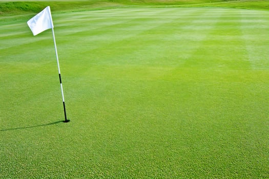 Golf course putting green flag summer photo