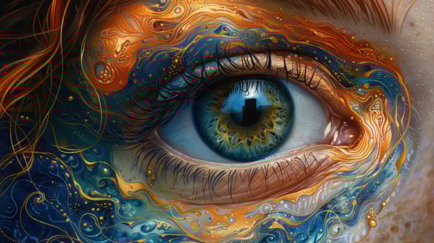 Abstract art eye close up decorative creative design photo