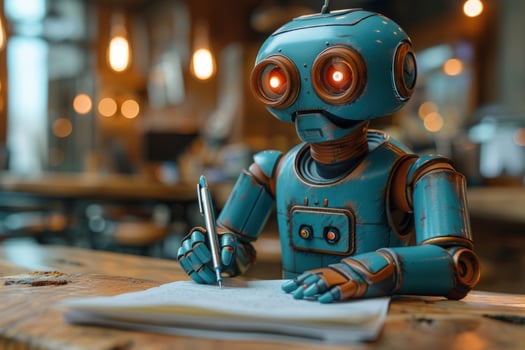 Robot writing technology innovation automation photo