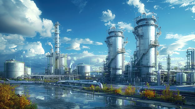 Industrial plant and structures for manufacturing and energy production photo