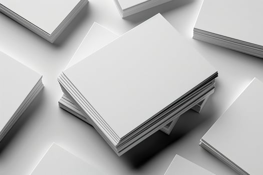 Minimalist paper stacks background clean white sheets texture photo