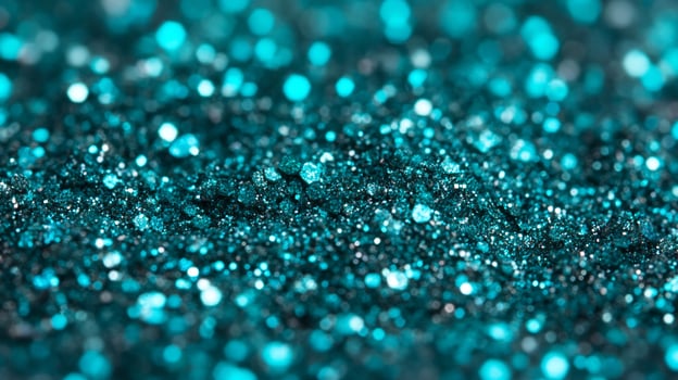 Teal glitter texture background, bokeh effect photo